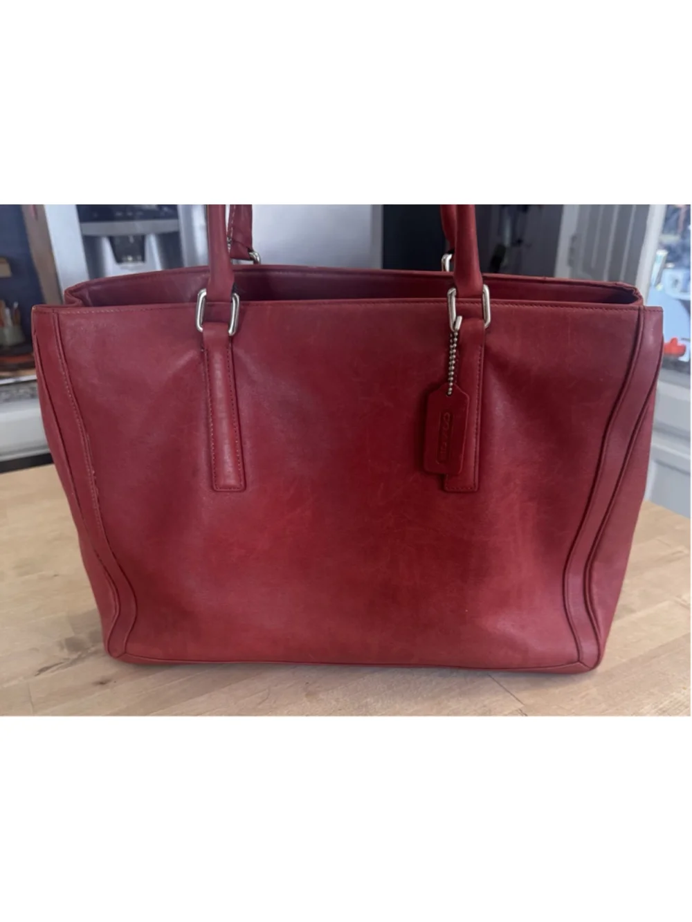 Rare RED Coach Legacy 9426 Satchel Tote Bag Handbag Briefcase Laptop Case Purse